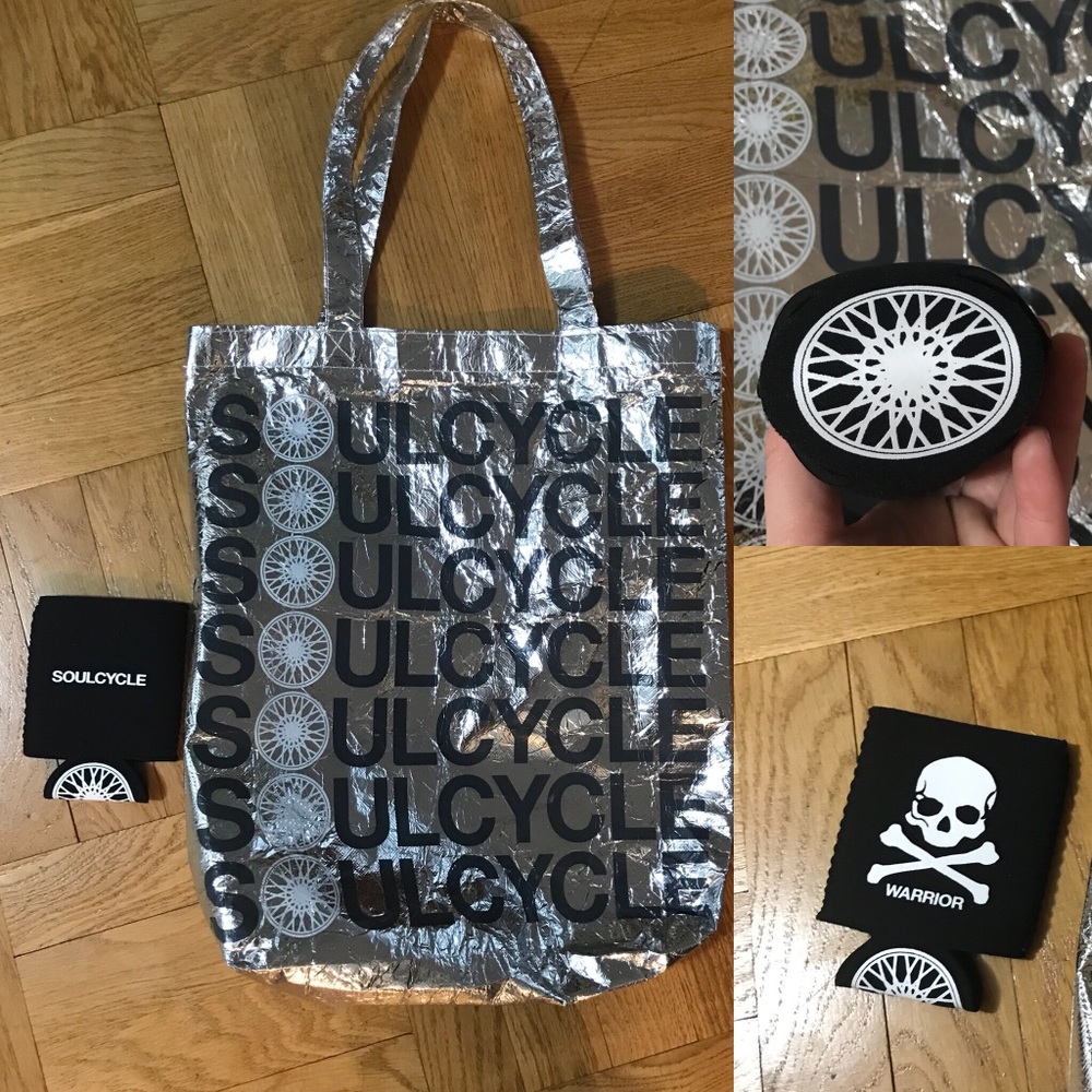 SoulCycle tote and koozie